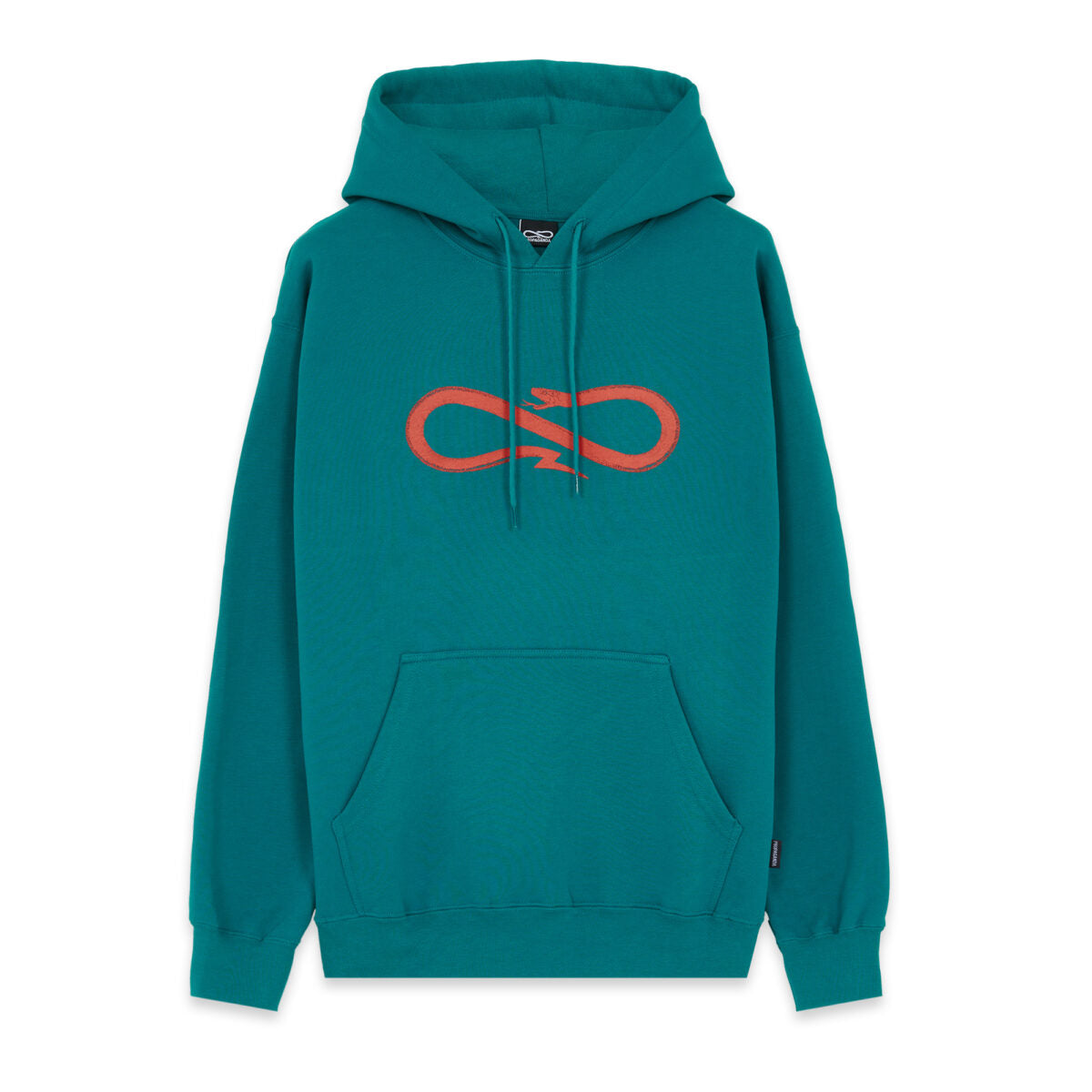 Propaganda Felpa con cappuccio e tasca a marsupio Logo Hoodie 22FWPRFE805-41 petrol