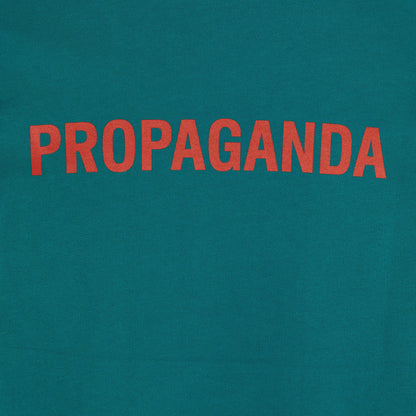 Propaganda Felpa con cappuccio e tasca a marsupio Logo Hoodie 22FWPRFE805-41 petrol