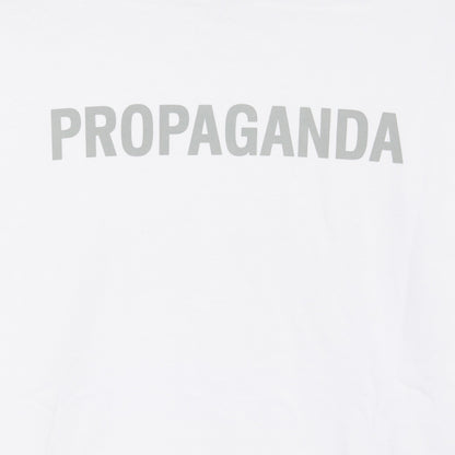 Propaganda Felpa con cappuccio e tasca a marsupio Logo Hoodie 22FWPRFE807-02 white