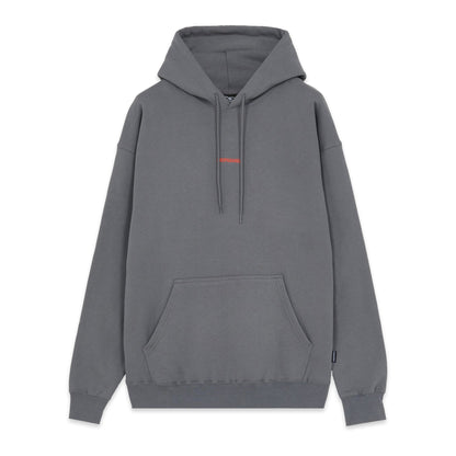 Propaganda Felpa con cappuccio e tasca a marsupio Ribs Hoodie 22FWPRFE820-40 gray