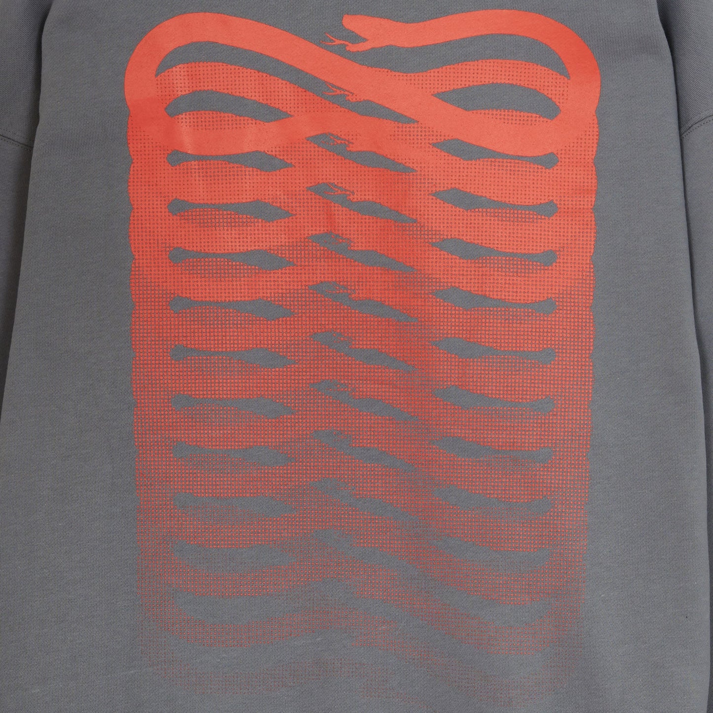 Propaganda Felpa con cappuccio e tasca a marsupio Ribs Hoodie 22FWPRFE820-40 gray
