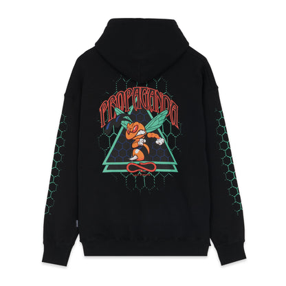 Propaganda felpa con cappuccio e tasche a marsupio Triangle Sting Hoodie 22FWPRFE844-01 nero