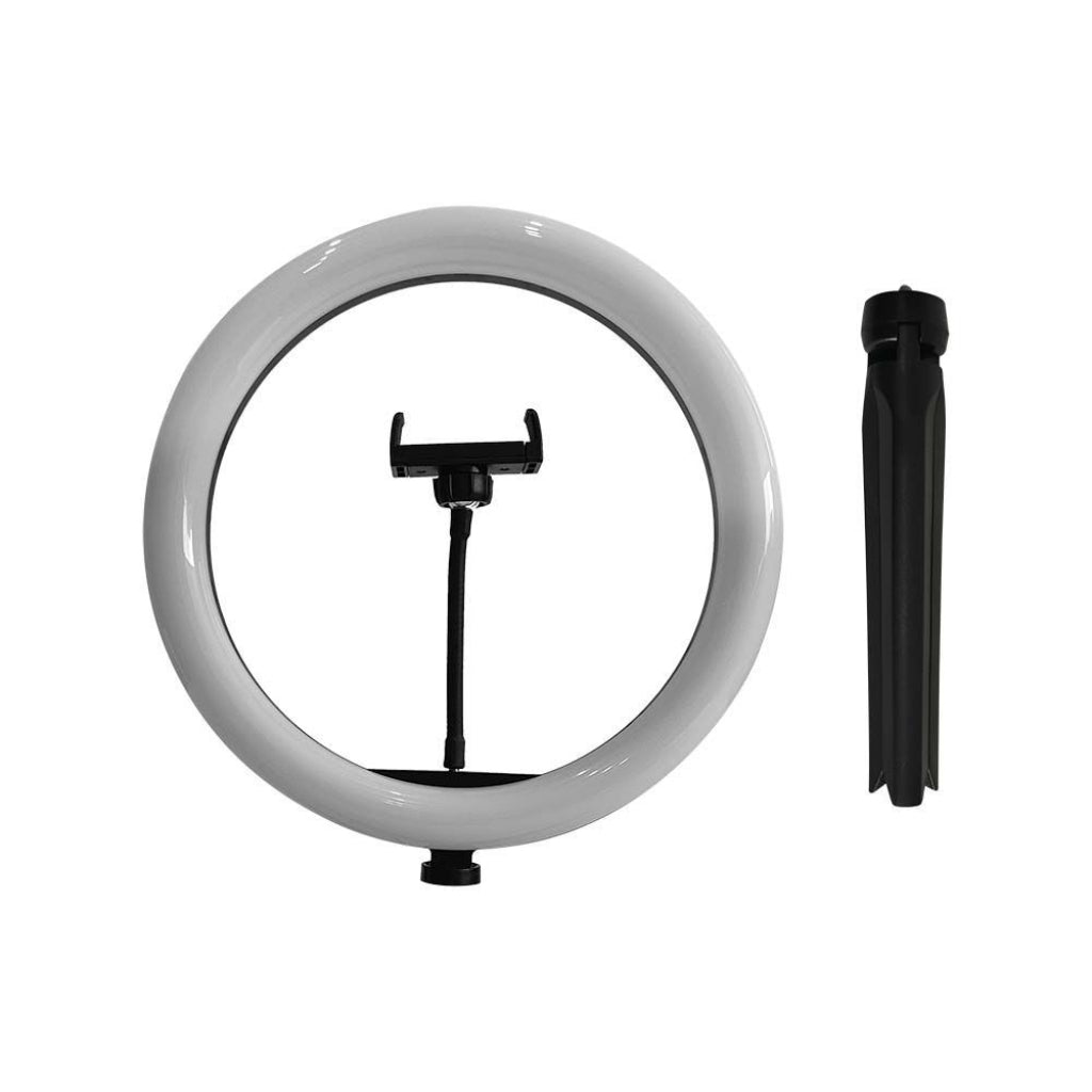 V-Tac Ring Light LED 7W 26cm con Treppiede e Supporto Smartphone