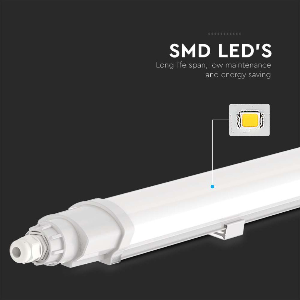 V-Tac Plafoniera LED 36W 120cm IP65 4000K Collegabile Serie L