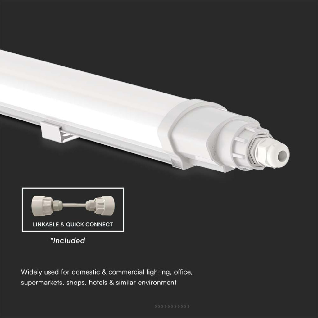 V-Tac Plafoniera LED 36W 120cm IP65 4000K Collegabile Serie L