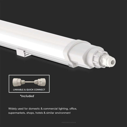 V-Tac Plafoniera LED 36W 120cm IP65 4000K Collegabile Serie L