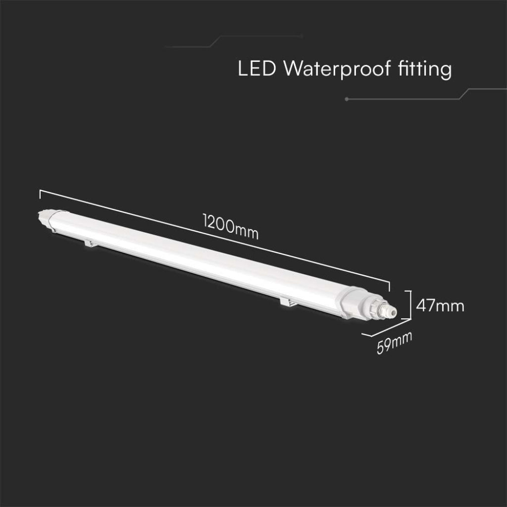 V-Tac Plafoniera LED 36W 120cm IP65 4000K Collegabile Serie L