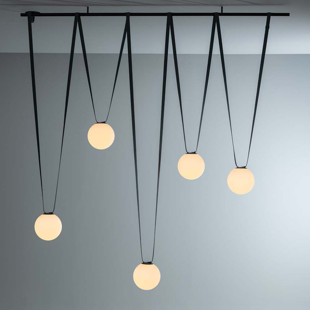 Lampada LED da Binario 10W Sferica Opale 3000K Colore Nero