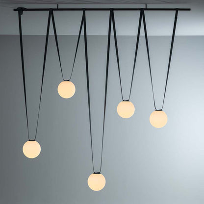 Lampada LED da Binario 10W Sferica Opale 3000K Colore Nero