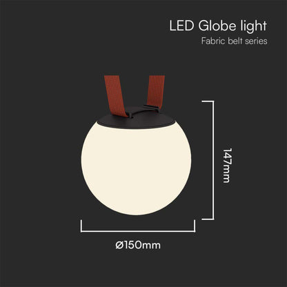 Lampada LED da Binario 10W Sferica Opale 3000K Colore Nero