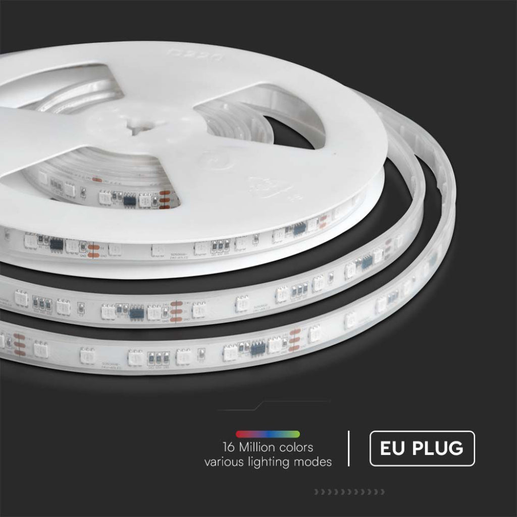 V-Tac Kit Strip LED RGB 5m 13W/m IP65 Magic Home + Telecomando