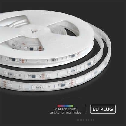 V-Tac Kit Strip LED RGB 5m 13W/m IP65 Magic Home + Telecomando