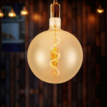 LED-Glühbirne E27 4W Spiralfaden G200 Amber 2700K