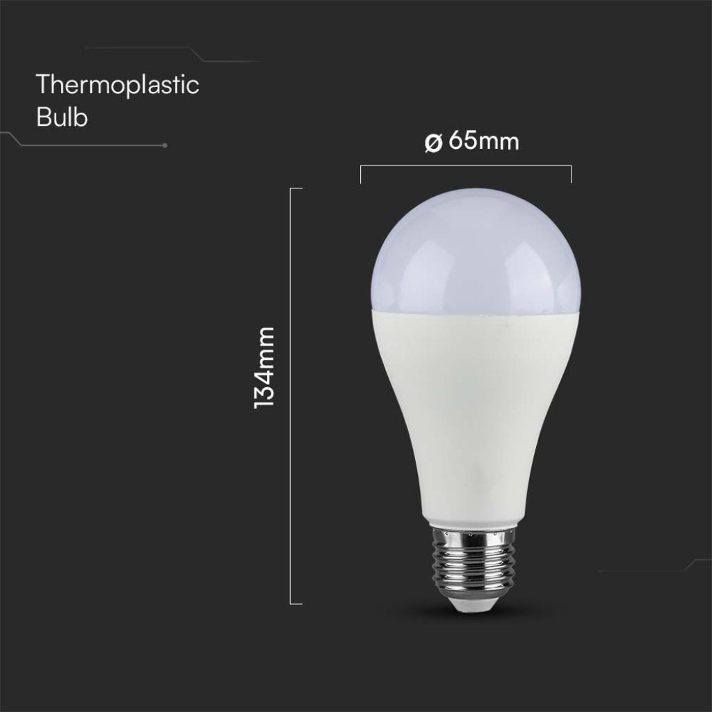 Lampadina LED E27 15W A65 Samsung Chip 6500K Luce Fredda