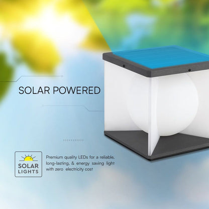 Lampada LED Solare da Giardino a Cubo 3W con Telecomando IP65