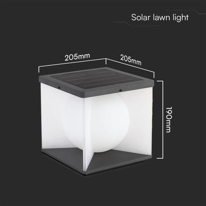 Lampada LED Solare da Giardino a Cubo 3W con Telecomando IP65