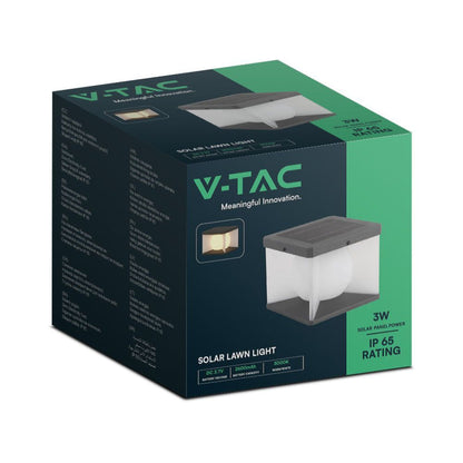 Lampada LED Solare da Giardino a Cubo 3W con Telecomando IP65