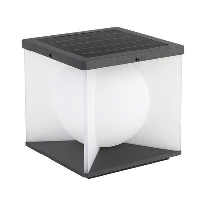 Lampada LED Solare da Giardino a Cubo 3W con Telecomando IP65
