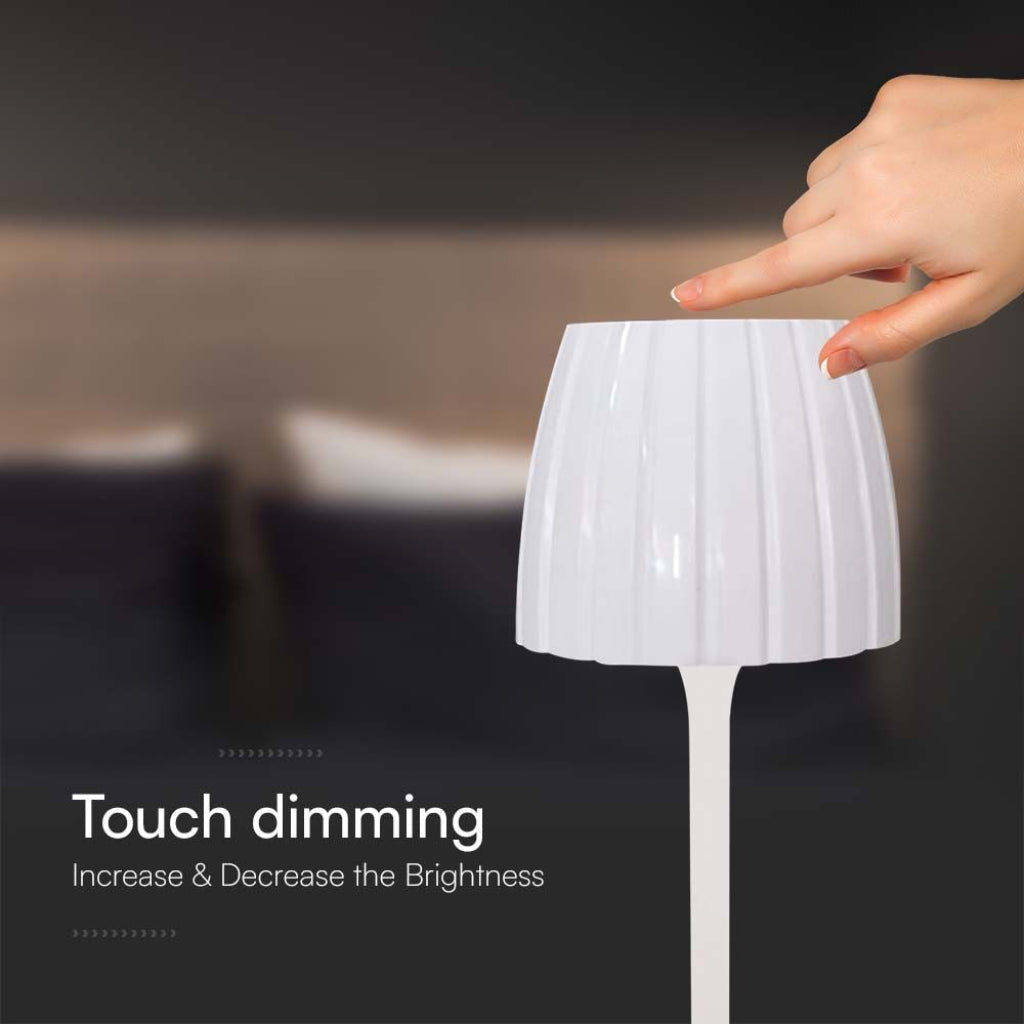 Lampada LED da Tavolo 2,7W Ricaricabile USB-C Touch Bianco