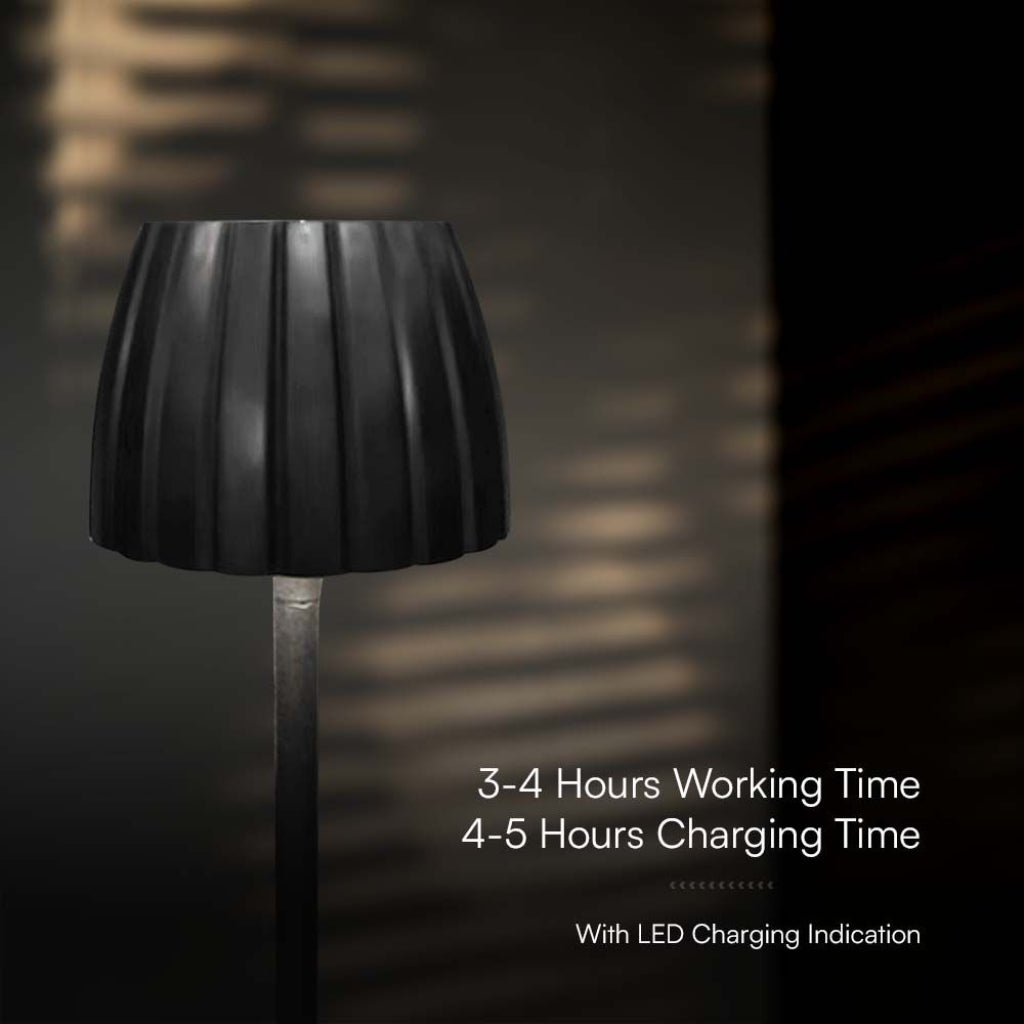 Lampada LED da Tavolo 2,7W Ricaricabile USB-C Touch Nera