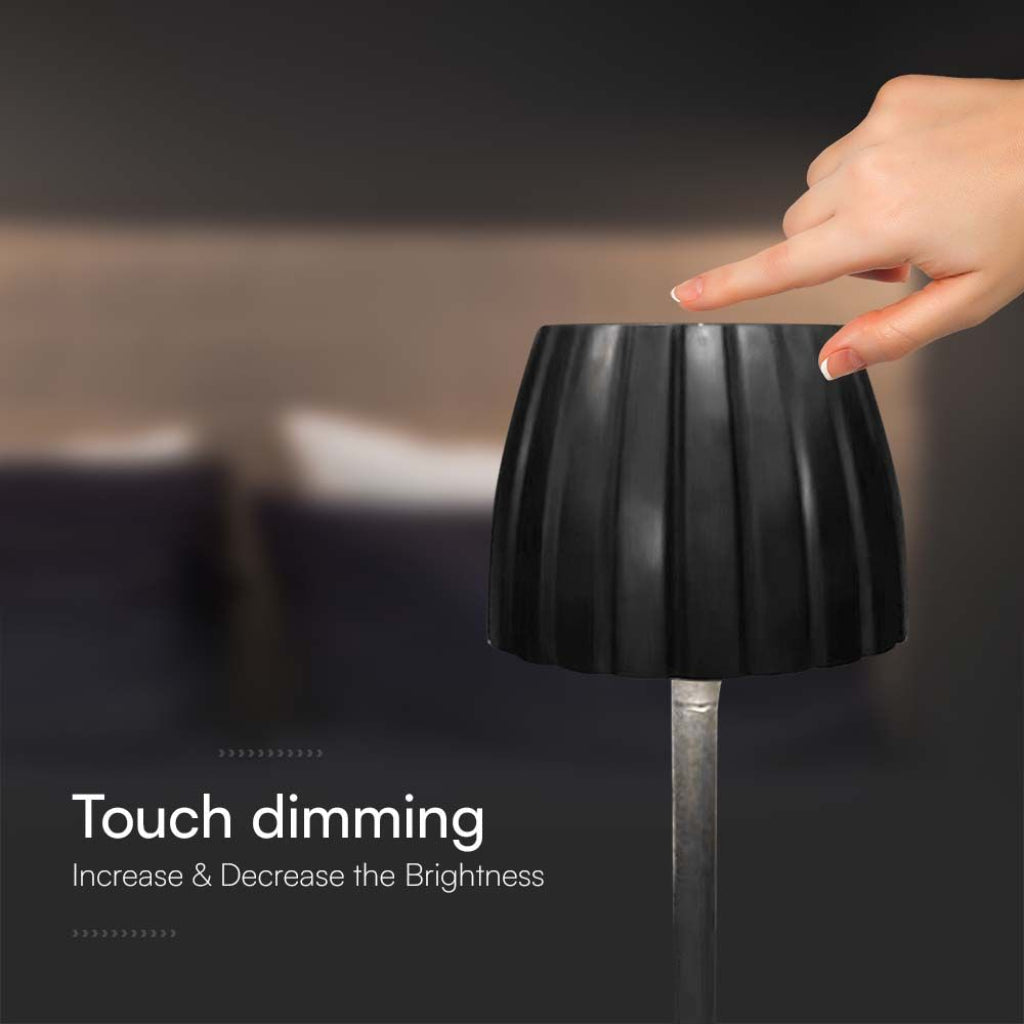 Lampada LED da Tavolo 2,7W Ricaricabile USB-C Touch Nera