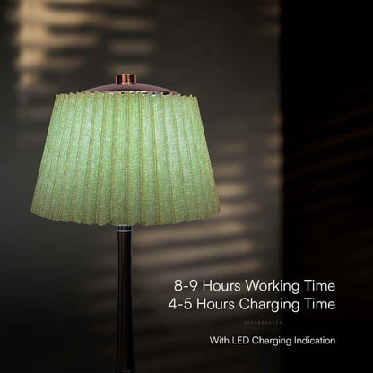 Lampada LED da Tavolo 15W Ricaricabile con Batteria USB-C 3in1 Verde Cromato
