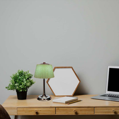 Lampada LED da Tavolo 15W Ricaricabile con Batteria USB-C 3in1 Verde Cromato