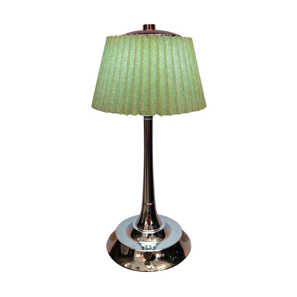 Lampada LED da Tavolo 15W Ricaricabile con Batteria USB-C 3in1 Verde Cromato