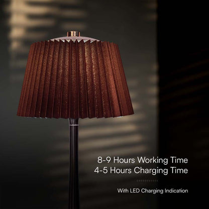 Lampada LED da Tavolo 15W Touch 3in1 con Batteria USB-C Marrone