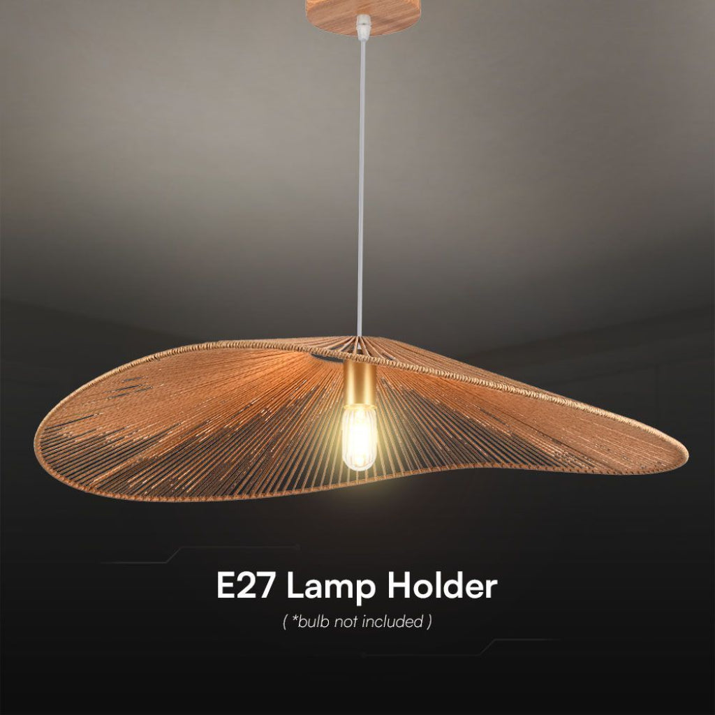 Lampadario sospeso in legno intrecciato E27 Ø800mm design moderno