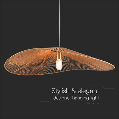 Lampadario sospeso in legno intrecciato E27 Ø800mm design moderno