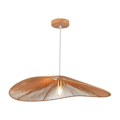 Lampadario sospeso in legno intrecciato E27 Ø800mm design moderno