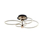 Modern black and gold 36W LED flush mount ceiling light with warm white 3000K light