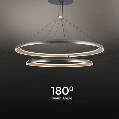Moderne LED-Pendelleuchte 65W Champagner-Grau 3000K – Elegantes Design