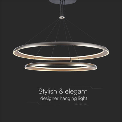 Moderne LED-Pendelleuchte 65W Champagner-Grau 3000K – Elegantes Design