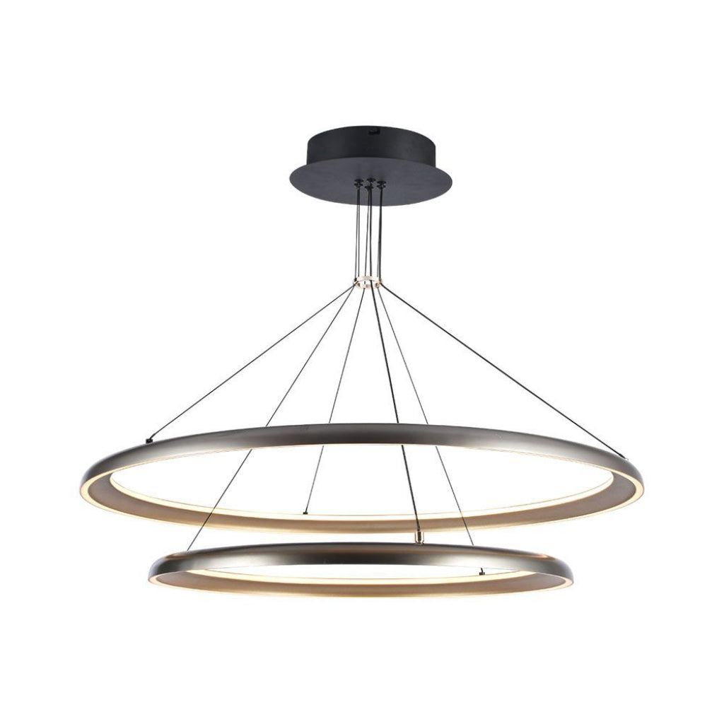 Moderne LED-Pendelleuchte 65W Champagner-Grau 3000K – Elegantes Design