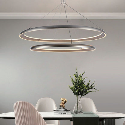 Moderne LED-Pendelleuchte 65W Champagner-Grau 3000K – Elegantes Design