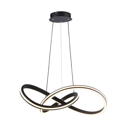 Moderne LED-Pendelleuchte 40W schwarz aus Metall mit CCT 3in1 Licht