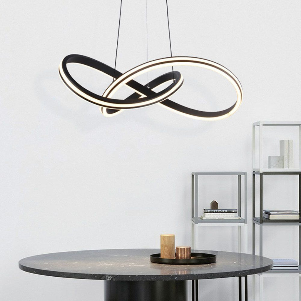 Moderne LED-Pendelleuchte 40W schwarz aus Metall mit CCT 3in1 Licht