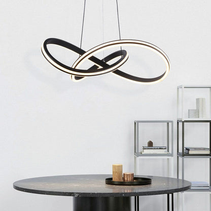 Moderne LED-Pendelleuchte 40W schwarz aus Metall mit CCT 3in1 Licht