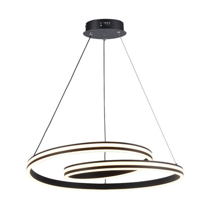 Lampadario LED moderno 40W nero in metallo con luce CCT 3in1 – H1160x600mm