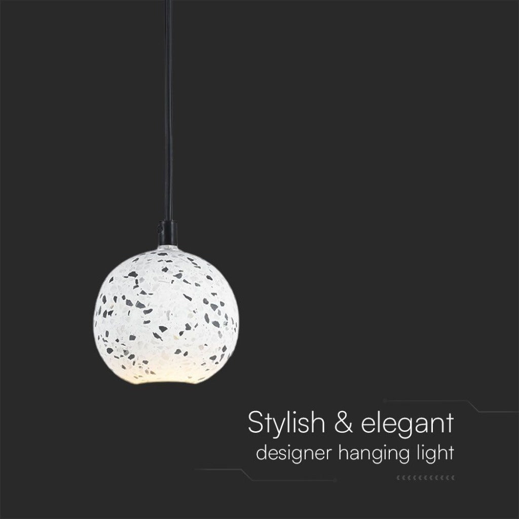 LED-Pendelleuchte mit G9-Fassung – Marmor, Schwarz