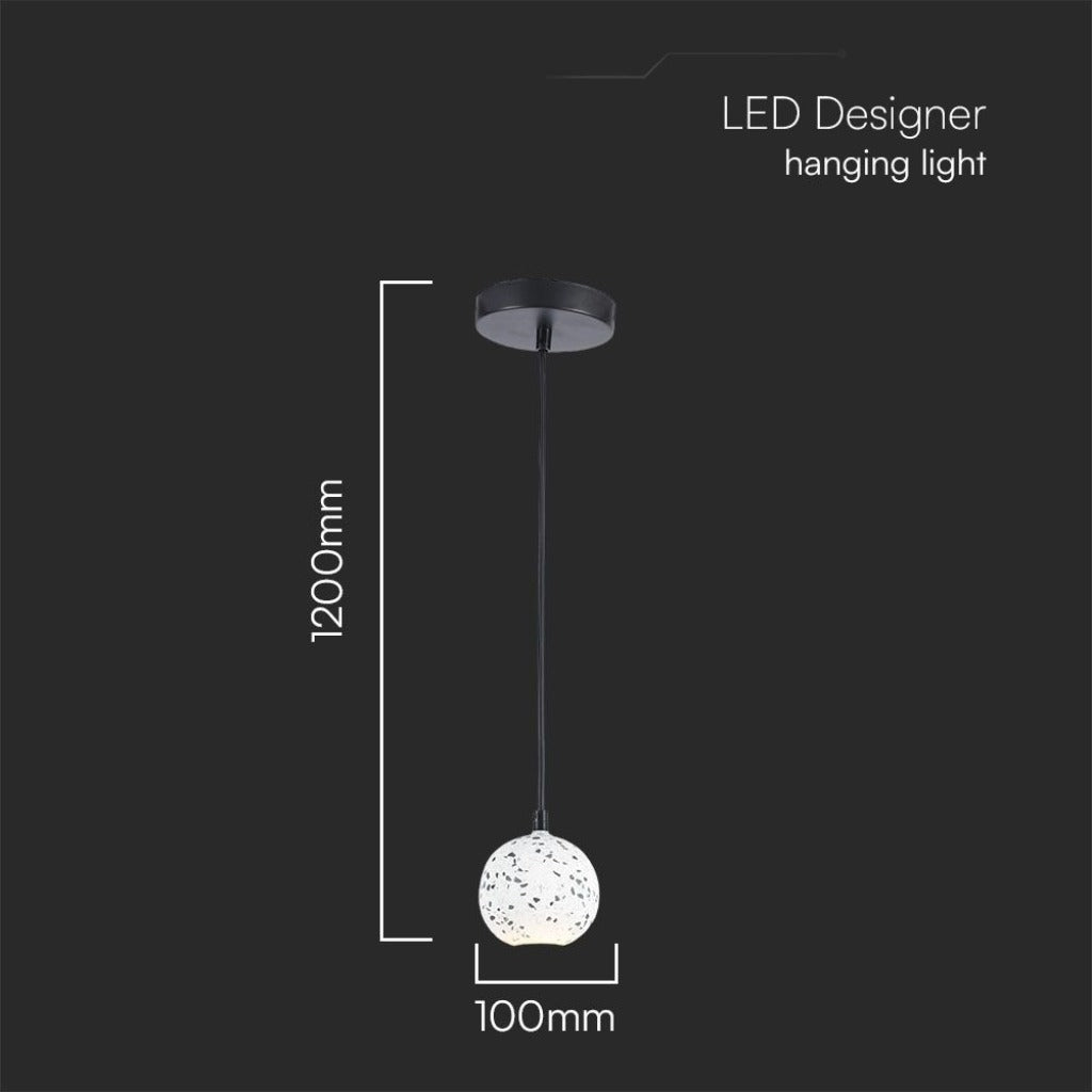 LED-Pendelleuchte mit G9-Fassung – Marmor, Schwarz