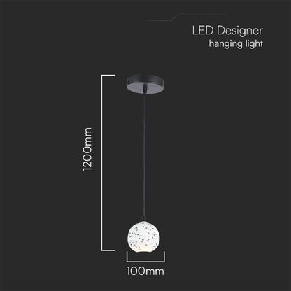 LED-Pendelleuchte mit G9-Fassung – Marmor, Schwarz