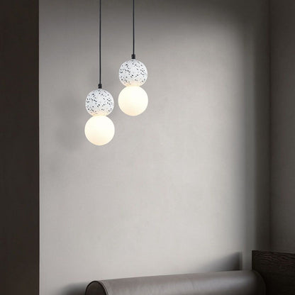 LED-Pendelleuchte mit G9-Fassung – Marmor, Schwarz