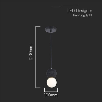 LED-Kugelleuchte mit G9-Sockel – Schwarz/Weiß