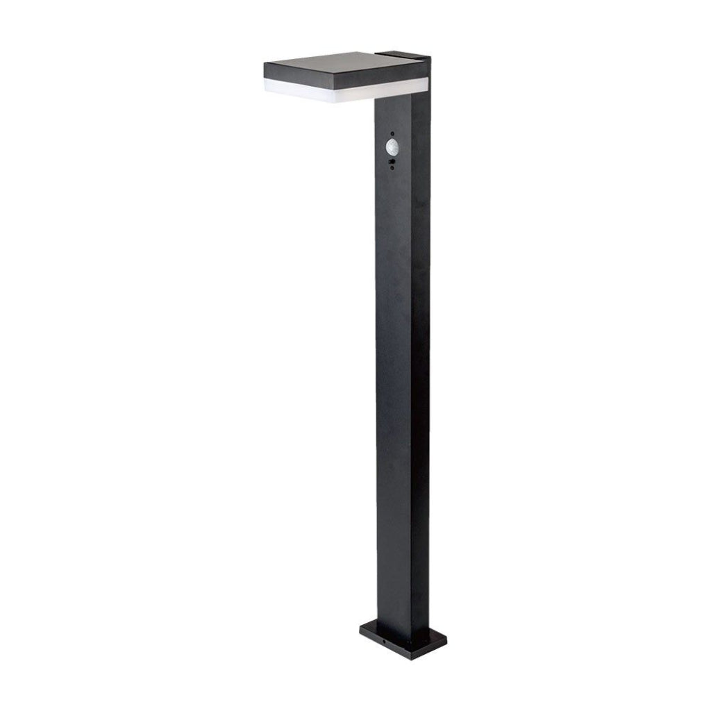 Piantana LED Solare Quadrata 5.5W con Sensore PIR 3000K IP54