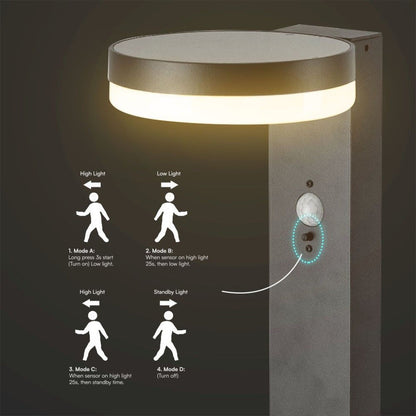 Piantana Solare LED 5.5W con Sensore PIR IP54 Luce Calda 3000K