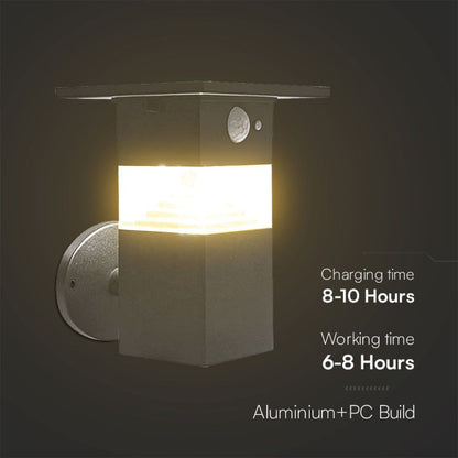 Lampada LED Solare da Giardino 3W con Sensore PIR 3000K IP54