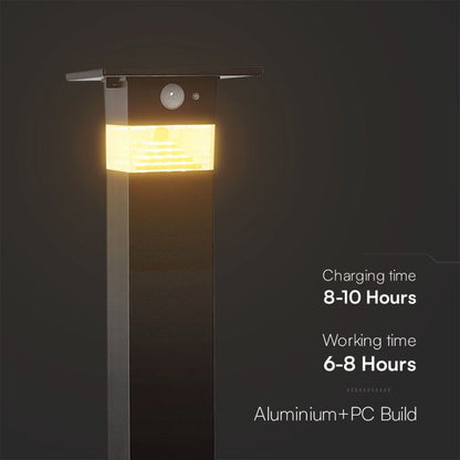 Solar-LED-Gartenstandleuchte 3W mit PIR-Sensor 3000K IP54